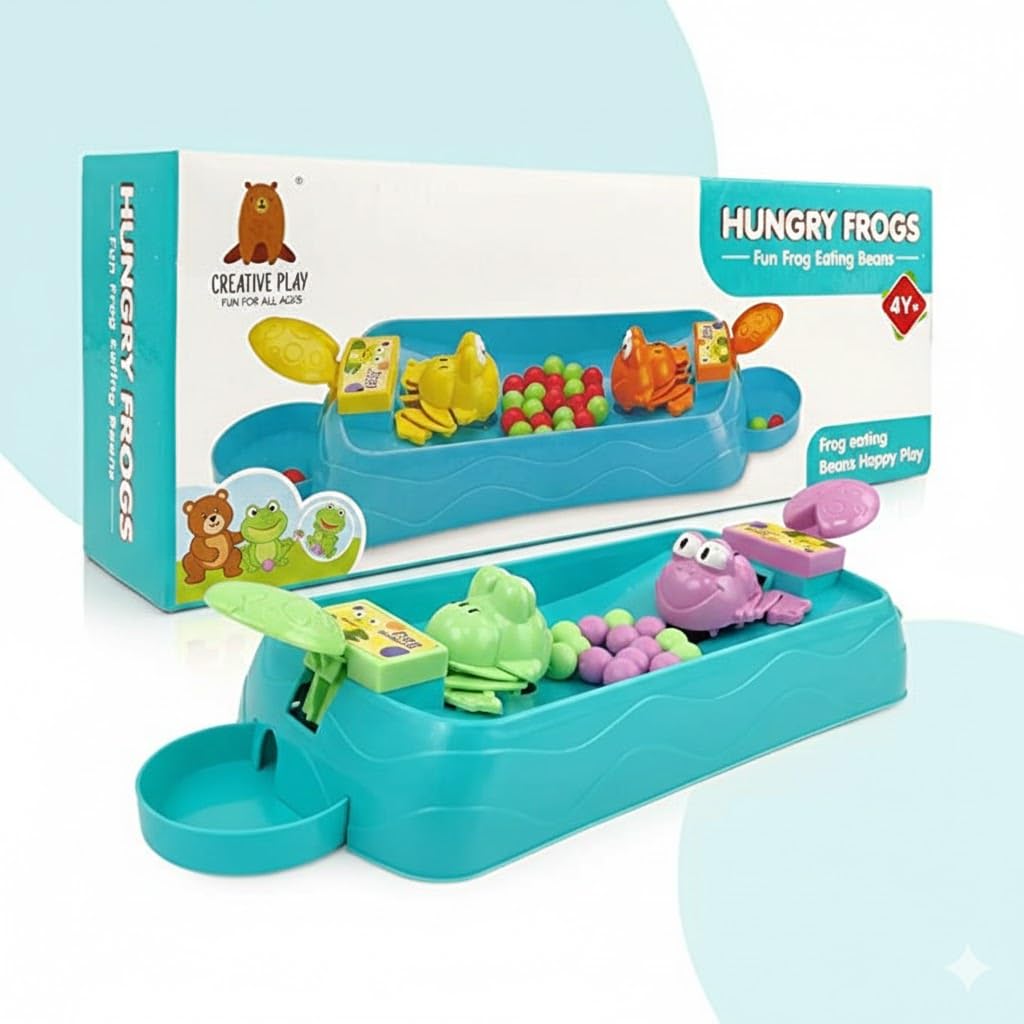 10502 Hungry Frog Eating Beans Game Indoor Interactive Family Board Game with Balls – 2 Player
