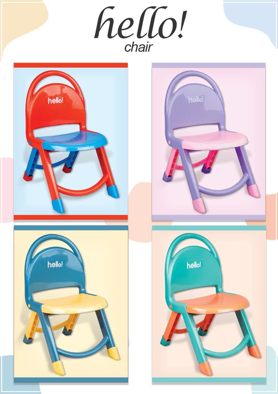 10226 Foldable Chair with Back Support Strong and Durable Plastic Chair for Kids