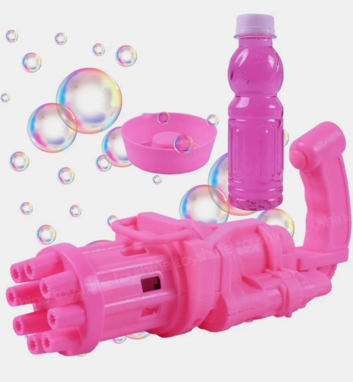 EBG-22 Hole Electric Bubbles Gun Gatling Bubble Machine Toy with Scoup Bottle for Children Party Favors Outdoor & Indoor Activity for Boys Girls