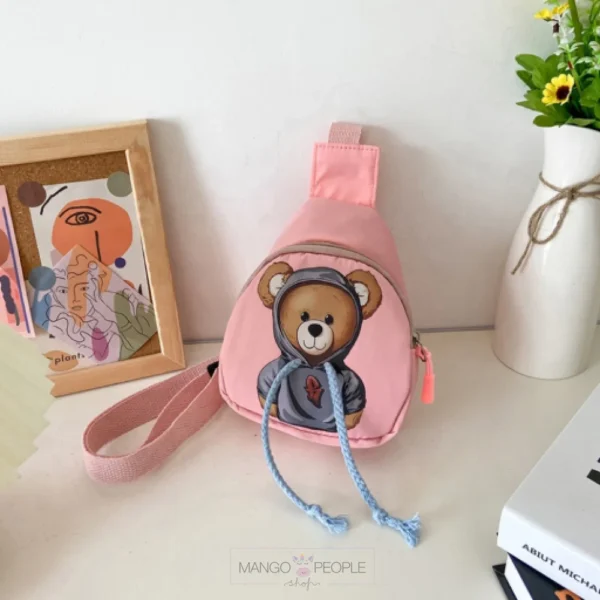 20054 Cute Mini Bear Sling Crossbody Bags for Kids Boys Girls Chest Bag {Multicolor}